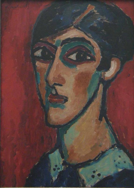 Alexej von Jawlensky Langlicher Kopf in Braunrot oil painting picture